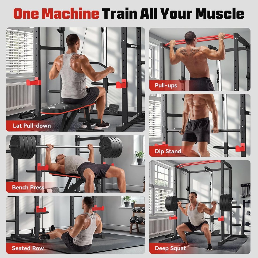 1200 lb Power Rack with 1:1 Pulley, Rack Only or 230 lb Set view 4