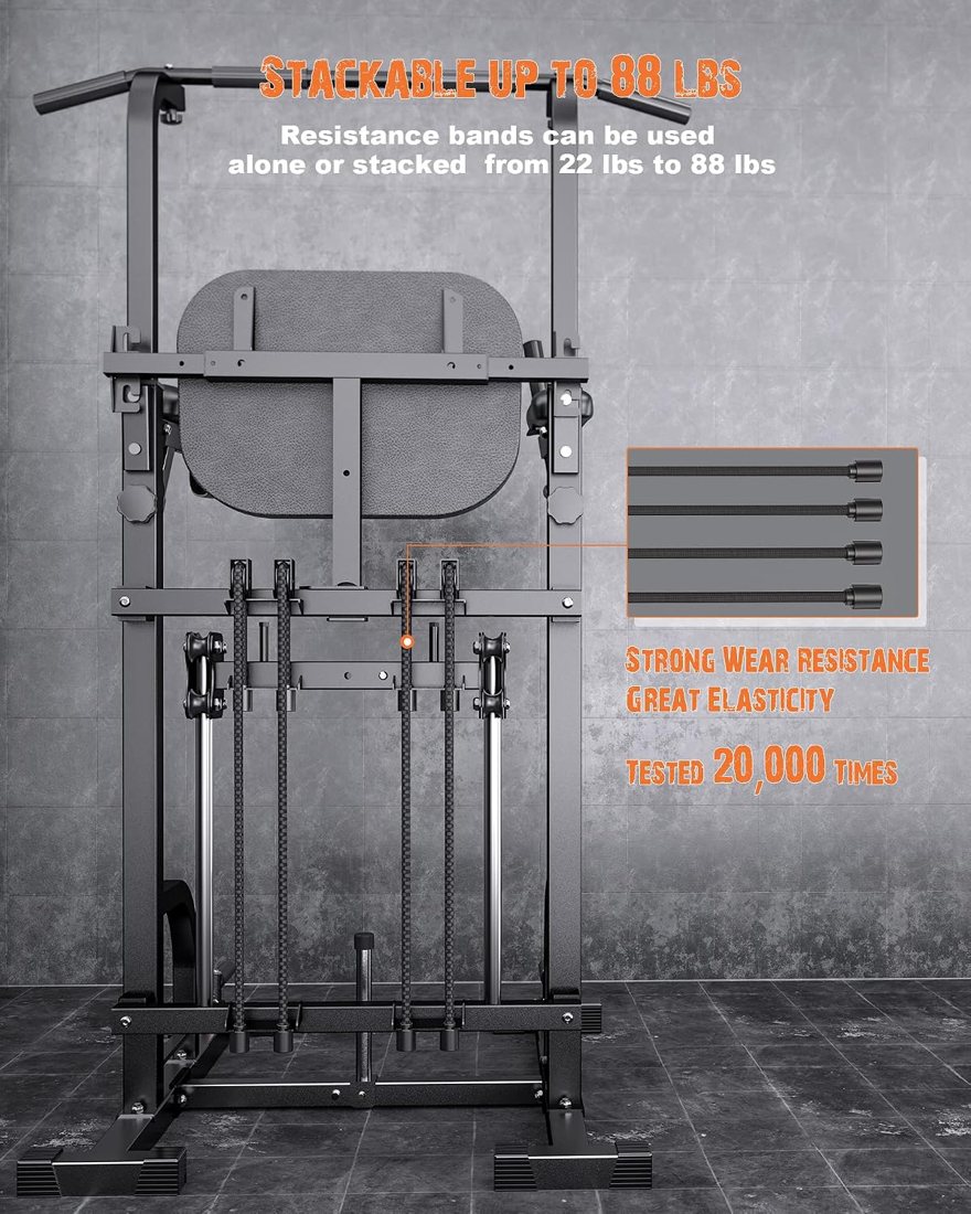 5-in-1 Assisted Pull Up Bar Station, 450 lbs view 5