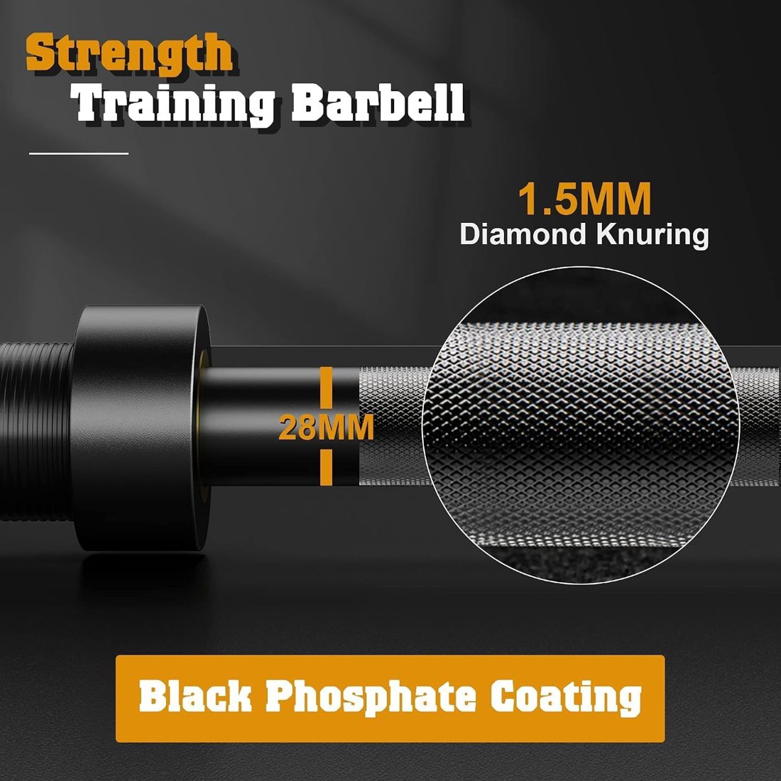 7 ft Olympic Barbell Weight Set with Color Bumper Plates view 5