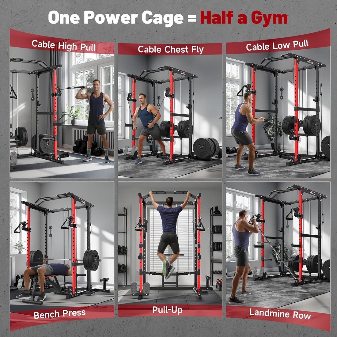 ARMAC 1500 lb Power Cage with Cable Crossover detail 1