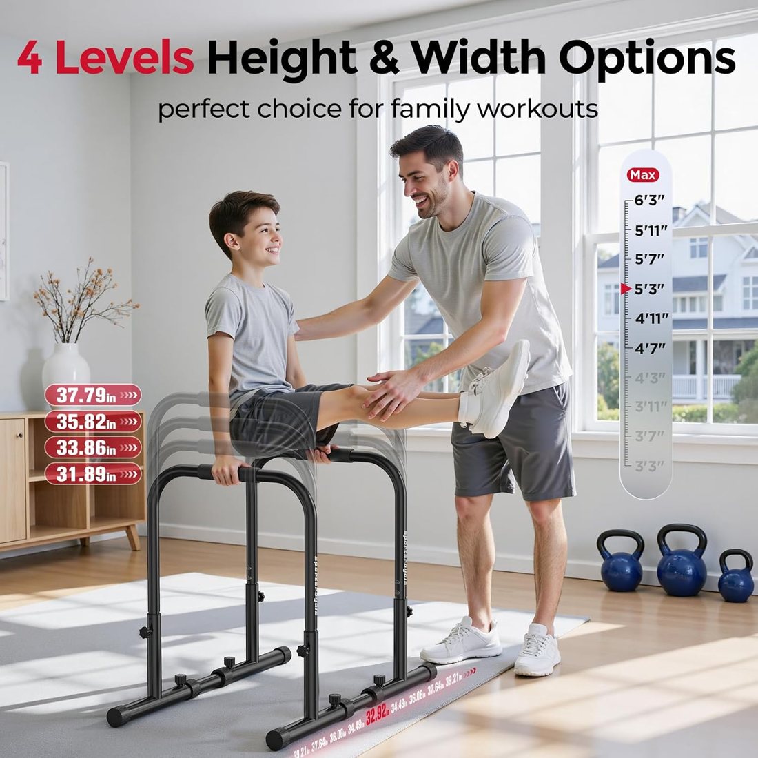 DP1 Dip Station with Dual-Side Base, 500 lbs view 6