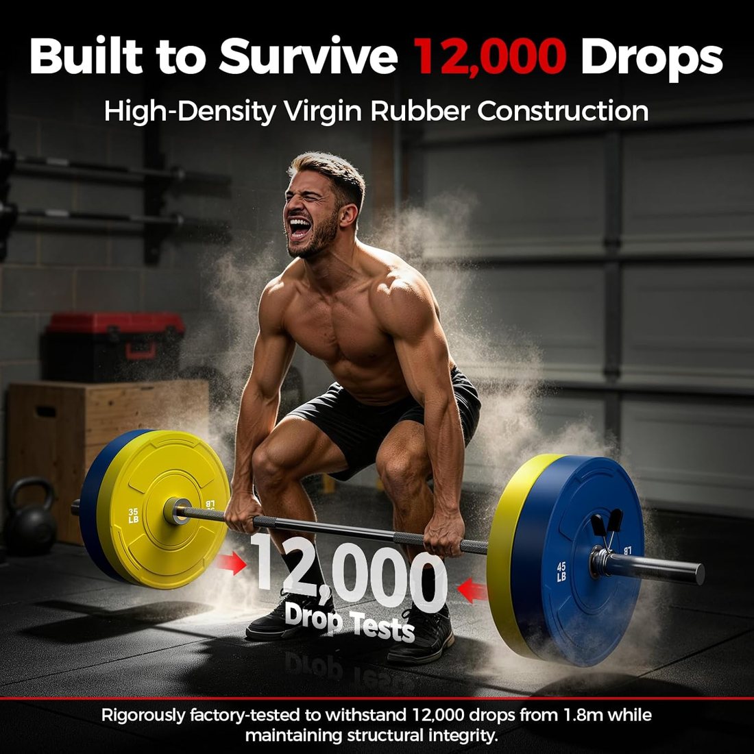 2-Inch Olympic Bumper Plate Sets, 100 to 370 lb view 4
