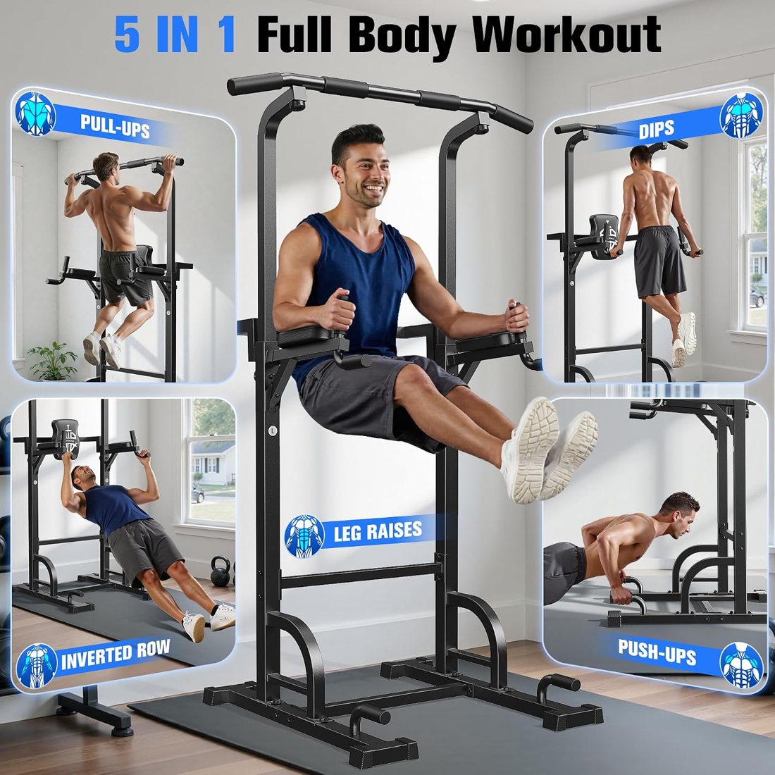 Power Tower and Adjustable Dip Bar Station Bundle view 5