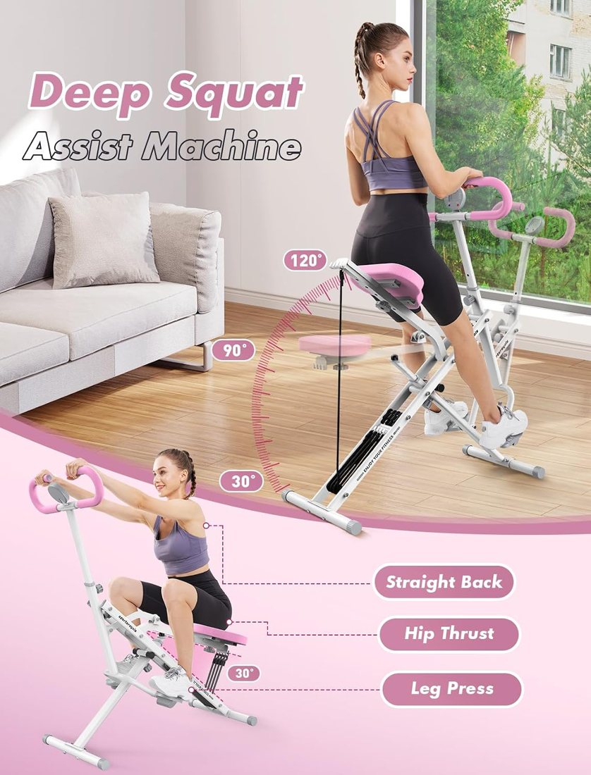 2-in-1 Squat Machine and Rower view 3