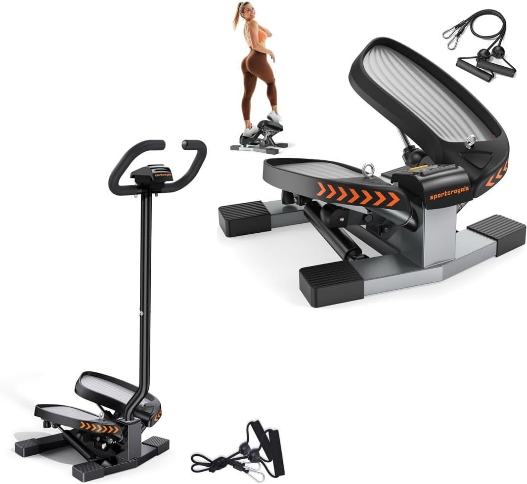 Twist Stair Stepper with Handlebar and Bands, Pro-Grade in use