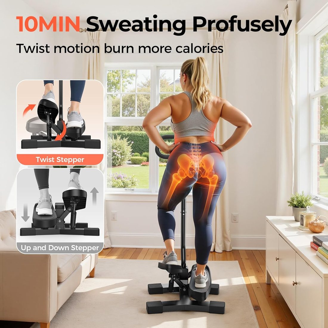 Twist Stair Stepper with U-Shaped Handlebar detail 2