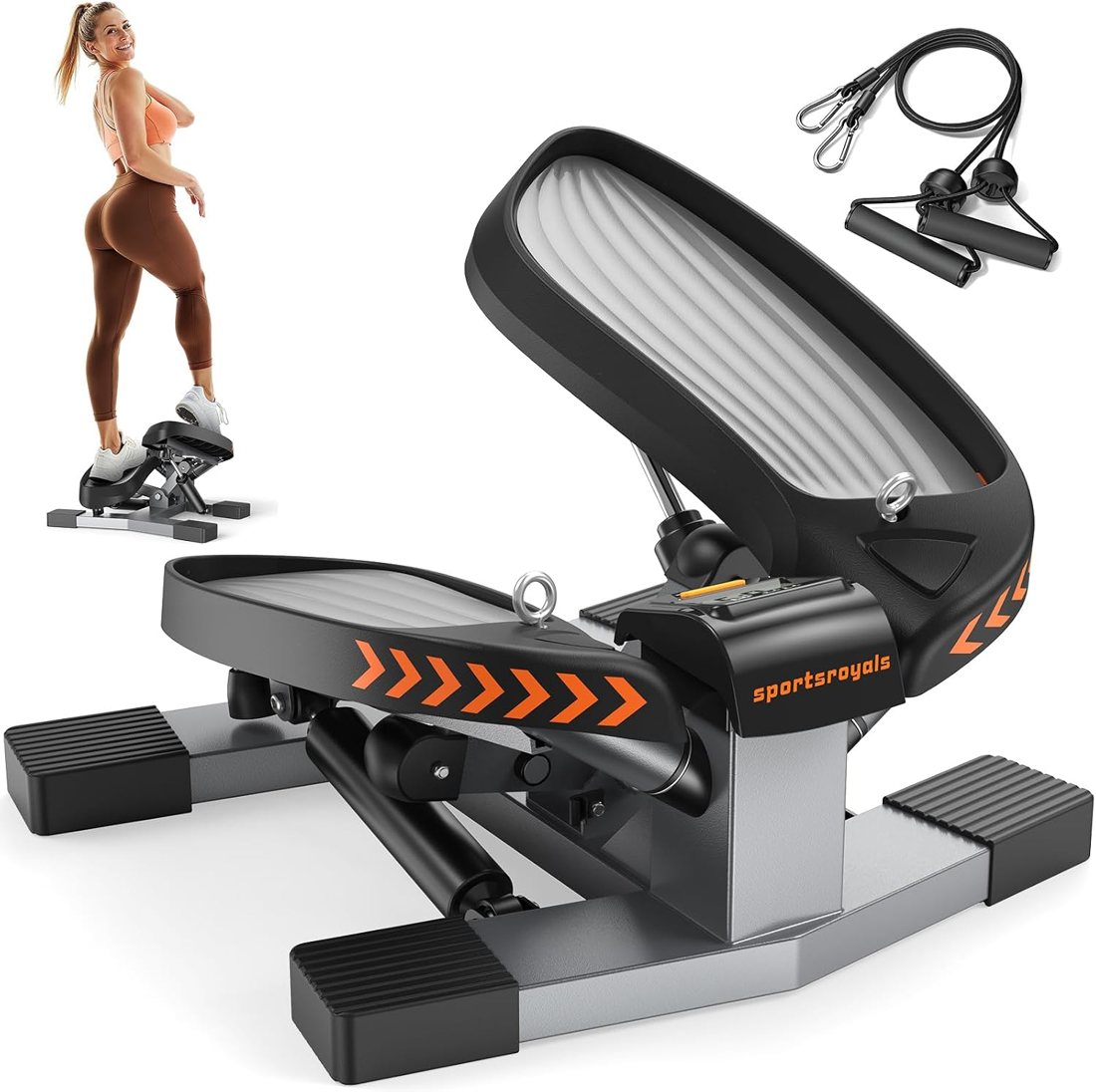 Twist Stepper with Resistance Bands, 660 lbs Static view 2