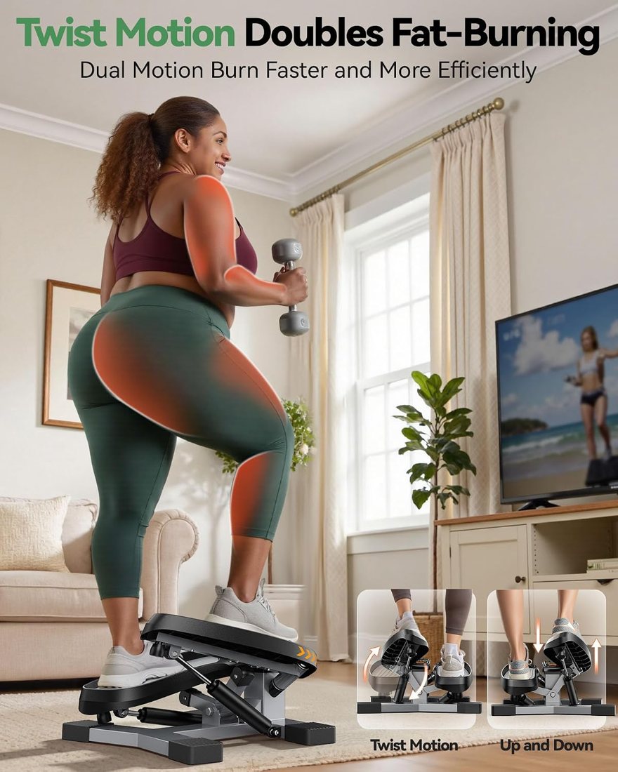 Twist Stepper with Resistance Bands, 660 lbs Static view 3